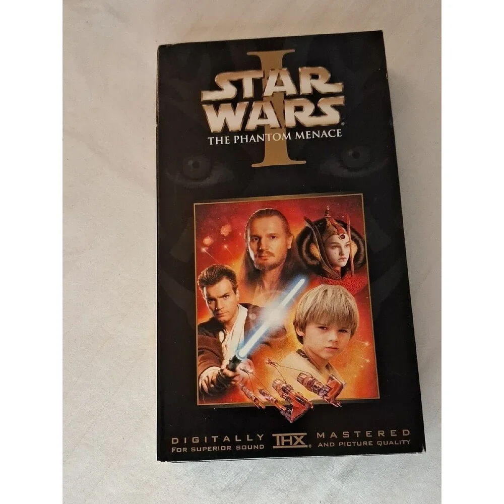 Star Wars: The Phantom Menace VHS Box - Black with Red/Gold Artwork